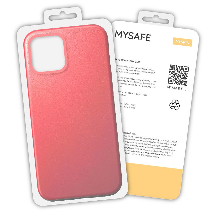iPhone X/XS MySafe Skin tok korall színű