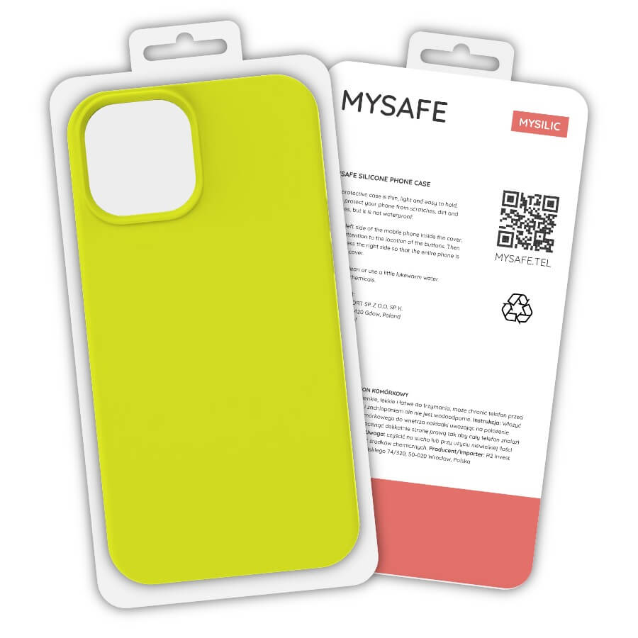 iPhone 7 Plus/8 Plus MySafe Silicone tok sárga