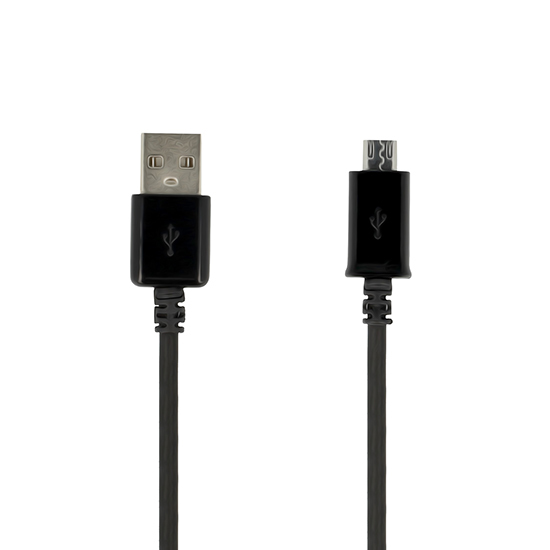 USB - Micro USB töltő kábel gyorstöltéssel fekete