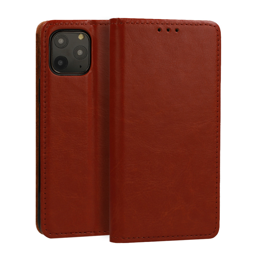Xiaomi Redmi 9 Book Special bőr fliptok barna