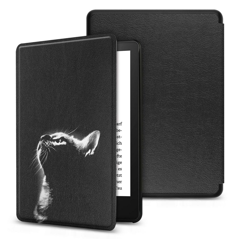 Kindle Paperwhite V / 5 / Signature Edition  Tech-Protect Smartcase tok fekete cicás