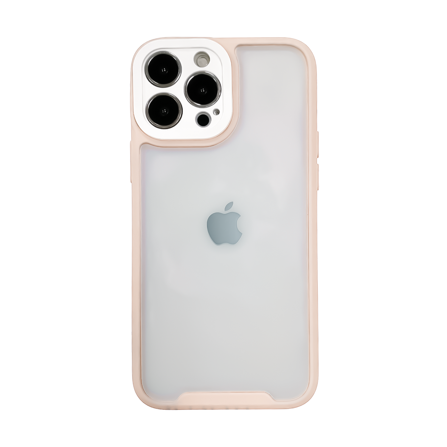 iPhone 13 Pro átlátszó tok halvány rózsaszín kerettel Alphajack