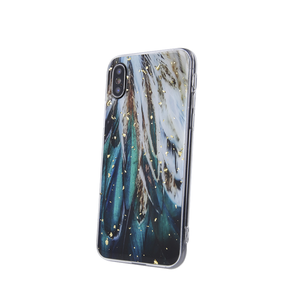 Samsung Galaxy A12/M12 Gold Glam tok Feathers