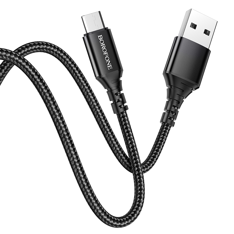 Borofone BX54 Ultra Bright USB - Micro USB kábel 2.4A 1m fekete