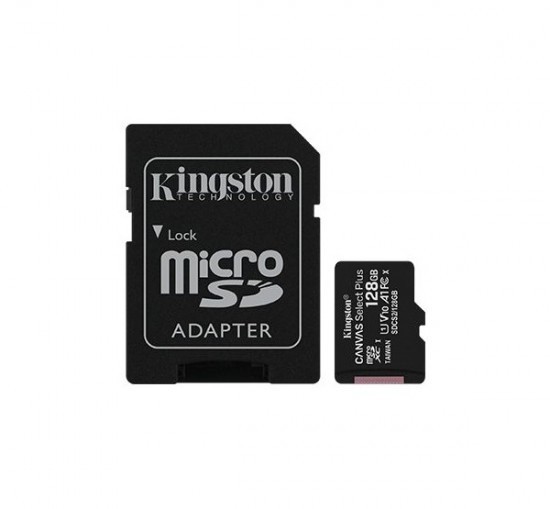 Kingston Canvas Select Plus MicroSDXC 128GB (Class 10), UHS-I Memóriakártya Adapterrel (SDCS2/128GB)