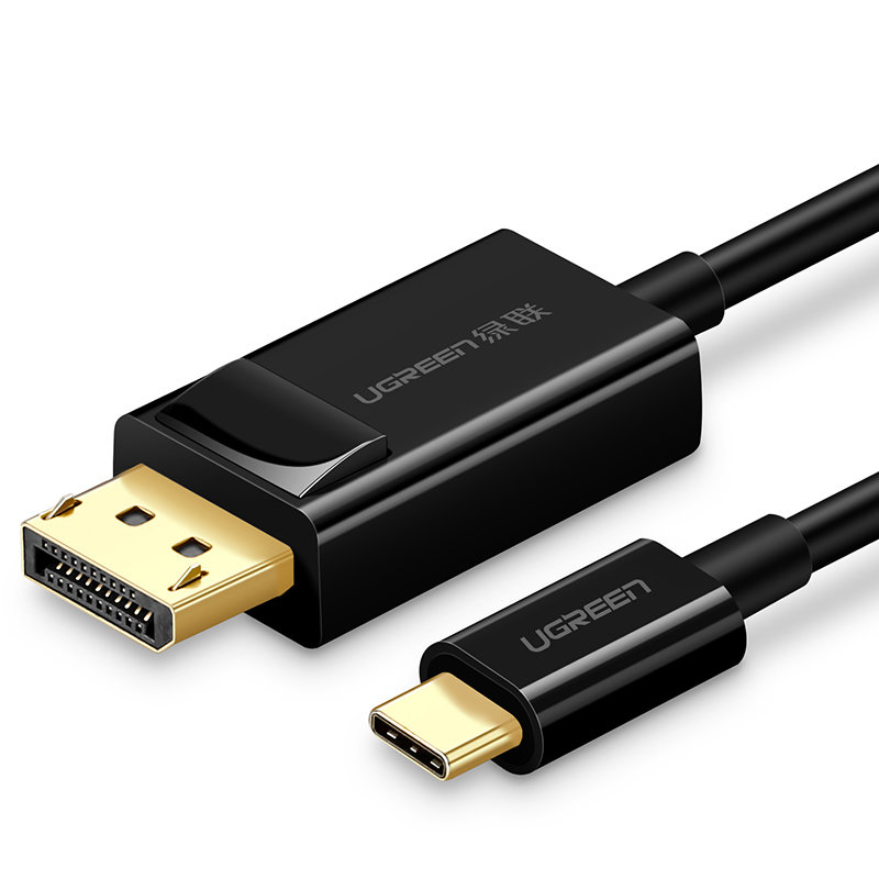 Ugreen Unidirekciós USB Type-C - Display Port 4K 1.5m Fekete (MM139) Adapter Kábel