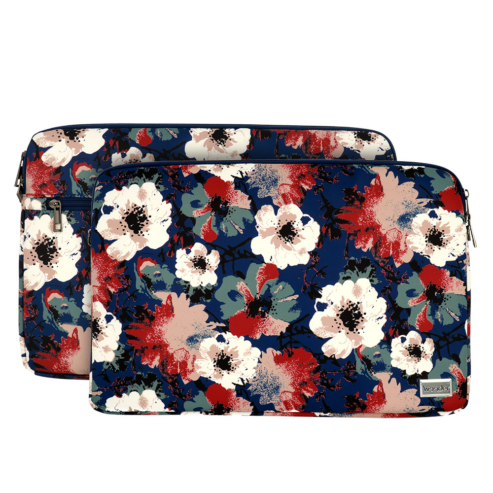 Wonder Sleeve laptop táska 15-16'' kék virágmintás