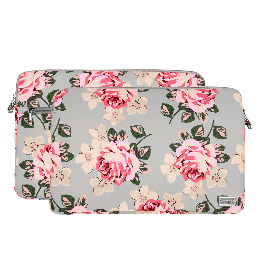 Wonder Sleeve laptop táska 13-14'' szürke rózsamintás