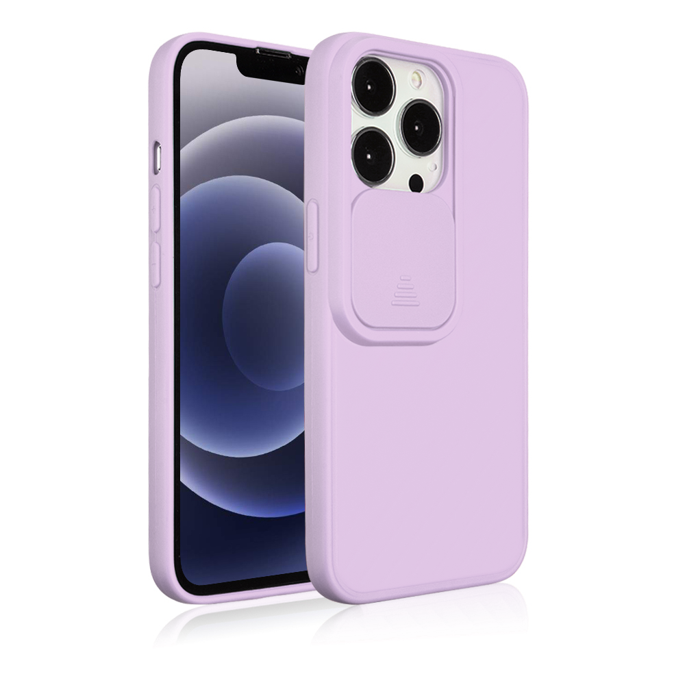 iPhone 13 Pro Nexeri Szilikon tok kameralencse védővel lila