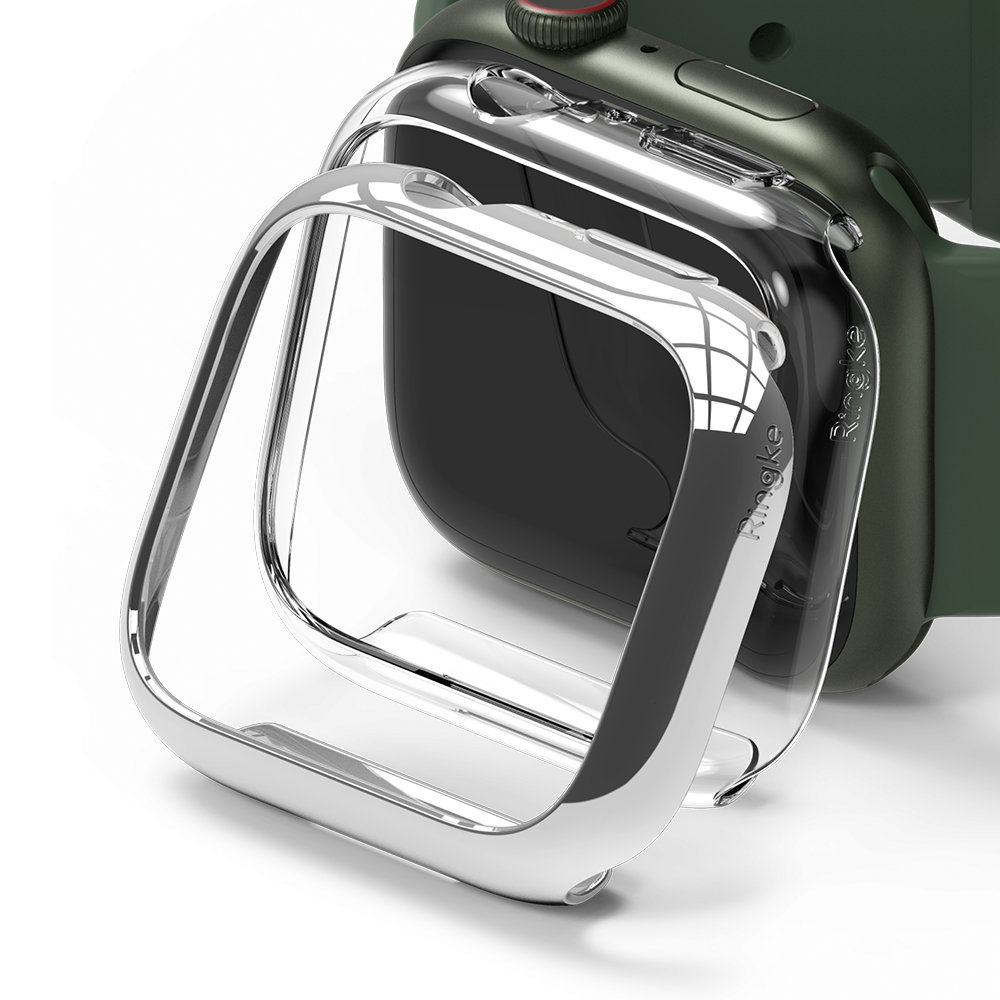 Apple Watch 7 41 mm Ringke Slim 2x Tok Átlátszó / Króm