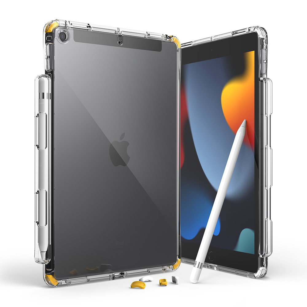 iPad 10.2'' 2021/2020/2019 Ringke Fusion PC és TPU tok átlátszó-sárga