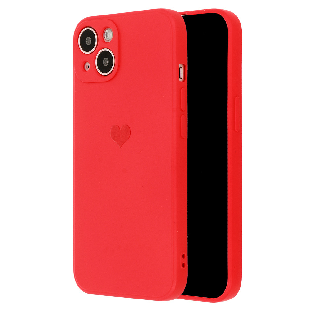 iPhone 12 Pro Vennus szilikon tok szív mintával piros
