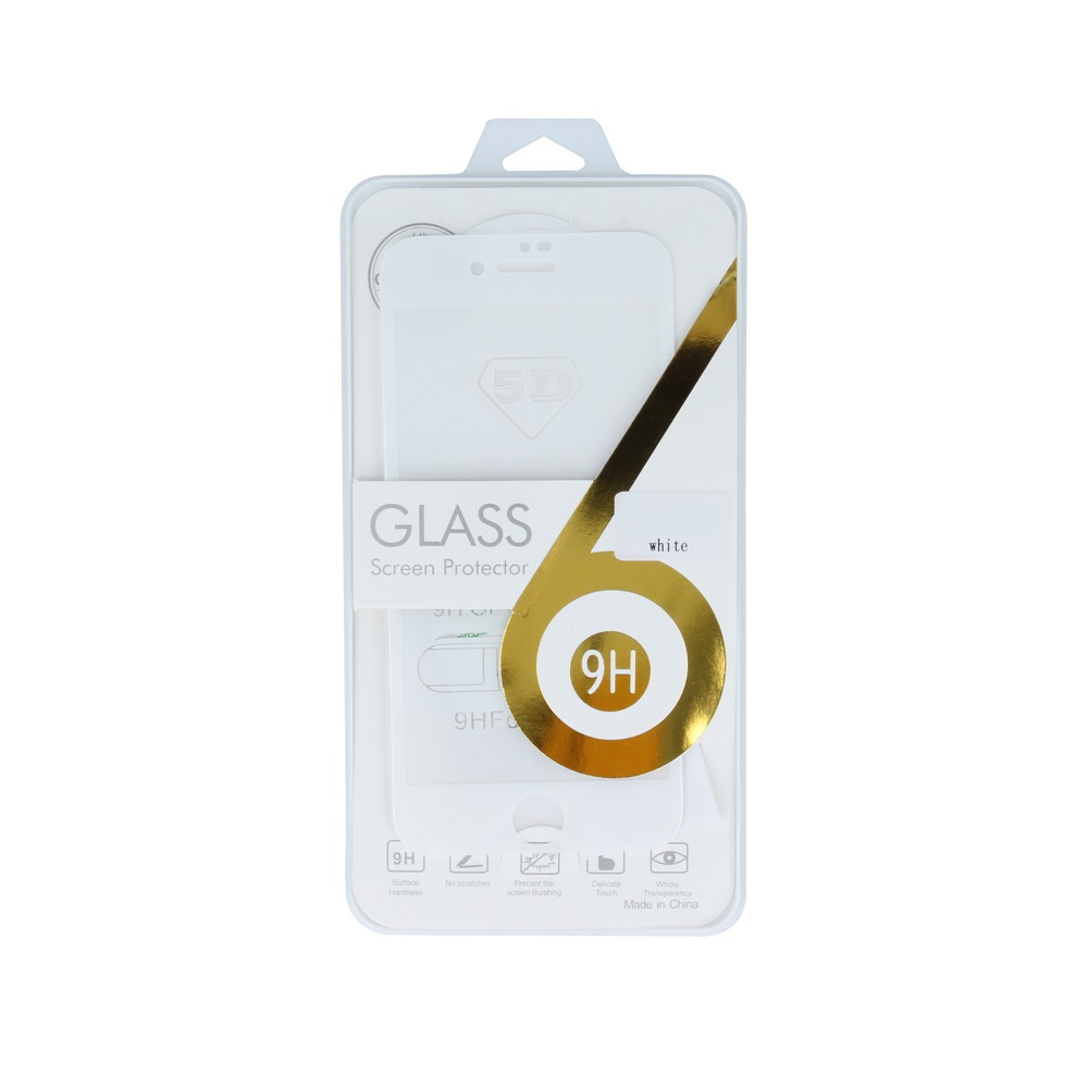 iPhone 7 /8 Kijelzővédő 5D üvegfólia fehér
