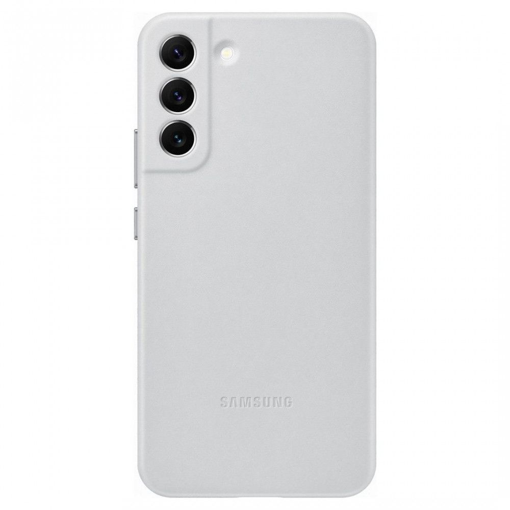 Samsung Galaxy S22 Plus EF-VS906LJE gyári bőr tok világos szürke