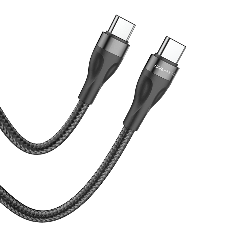 Borofone BX61 Source USB Type-C - USB Type-C kábel 60W 3A 1m fekete