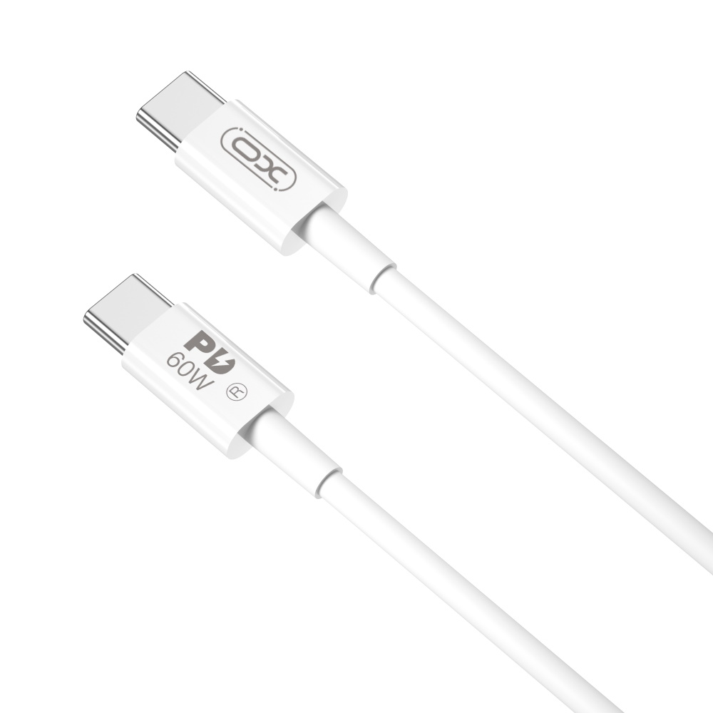XO NB-Q190A USB Type C - USB Type C kábel 1m 60W fehér