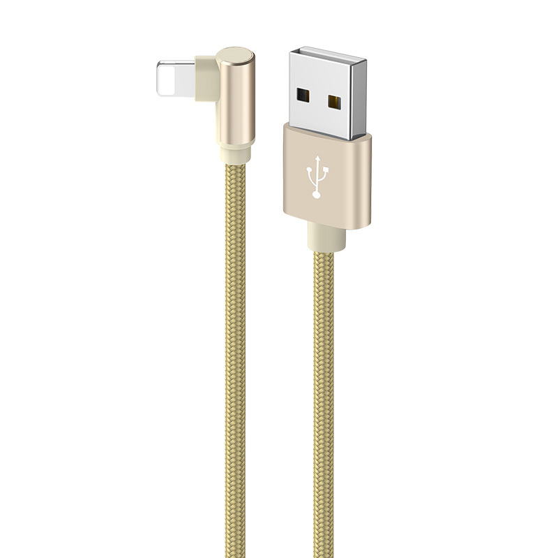 Borofone BX26 Express USB - Lightning kábel döntött fejjel 2.4A 1m arany