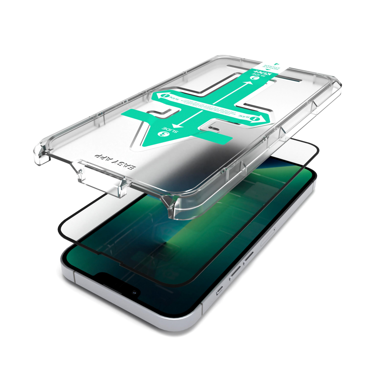 iPhone 13/13 Pro/14 Next One Screen Protector All-rounder kijelzővédő üvegfólia fekete kerettel (IPH-6.1-2021-ALR)