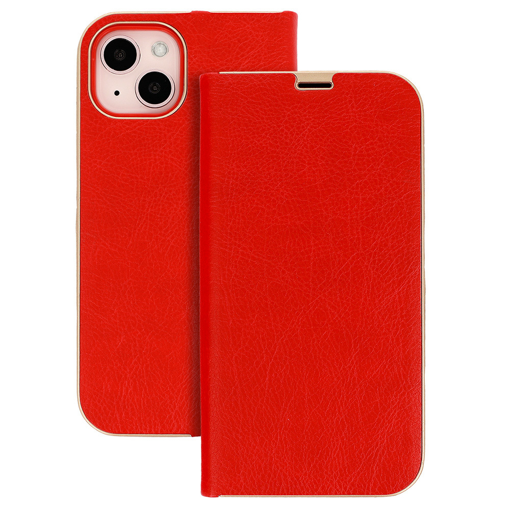 Huawei P10 Lite Book fliptok kerettel piros