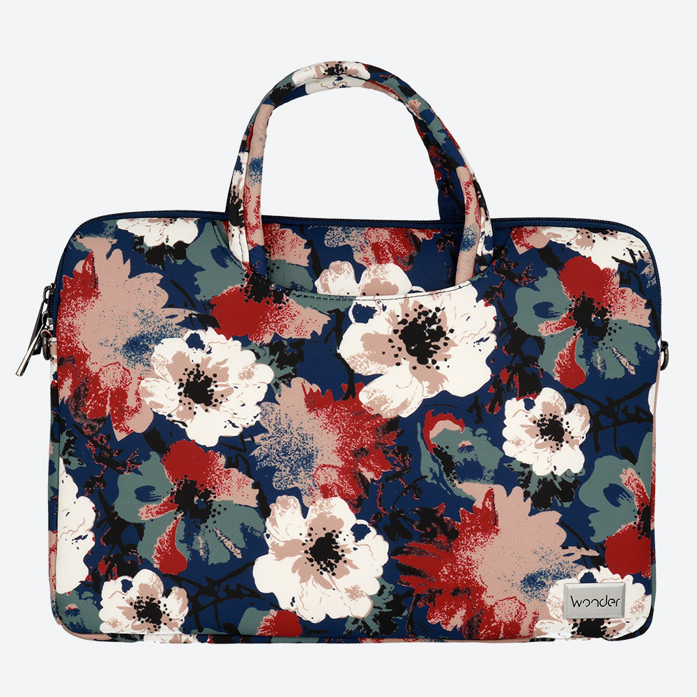 Wonder Briefcase laptop táska 15-16'''' kék virágmintás