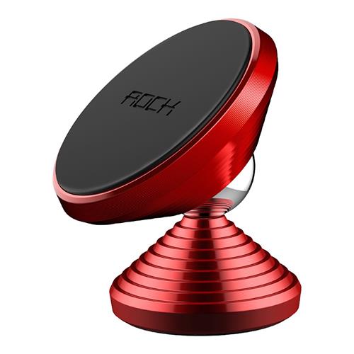 ROCK Univerzális műszerfalra rögzíthető mágneses telefontartó piros színben