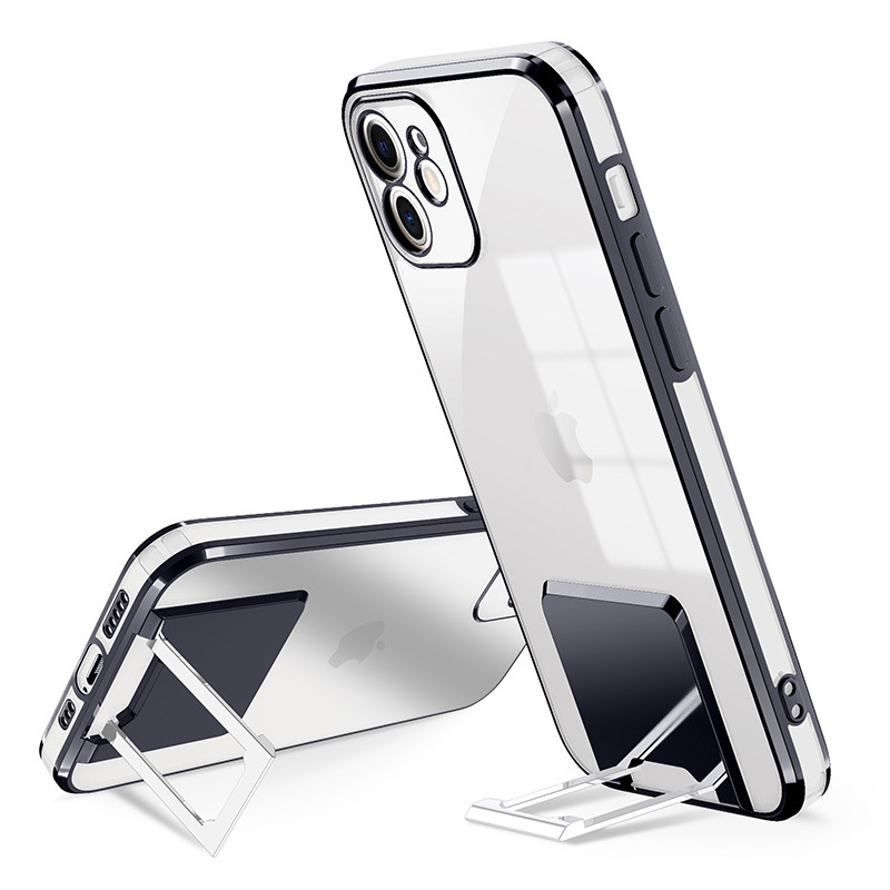 iPhone 12 Tel Protect Kickstand Luxury tok támasztékkal fekete