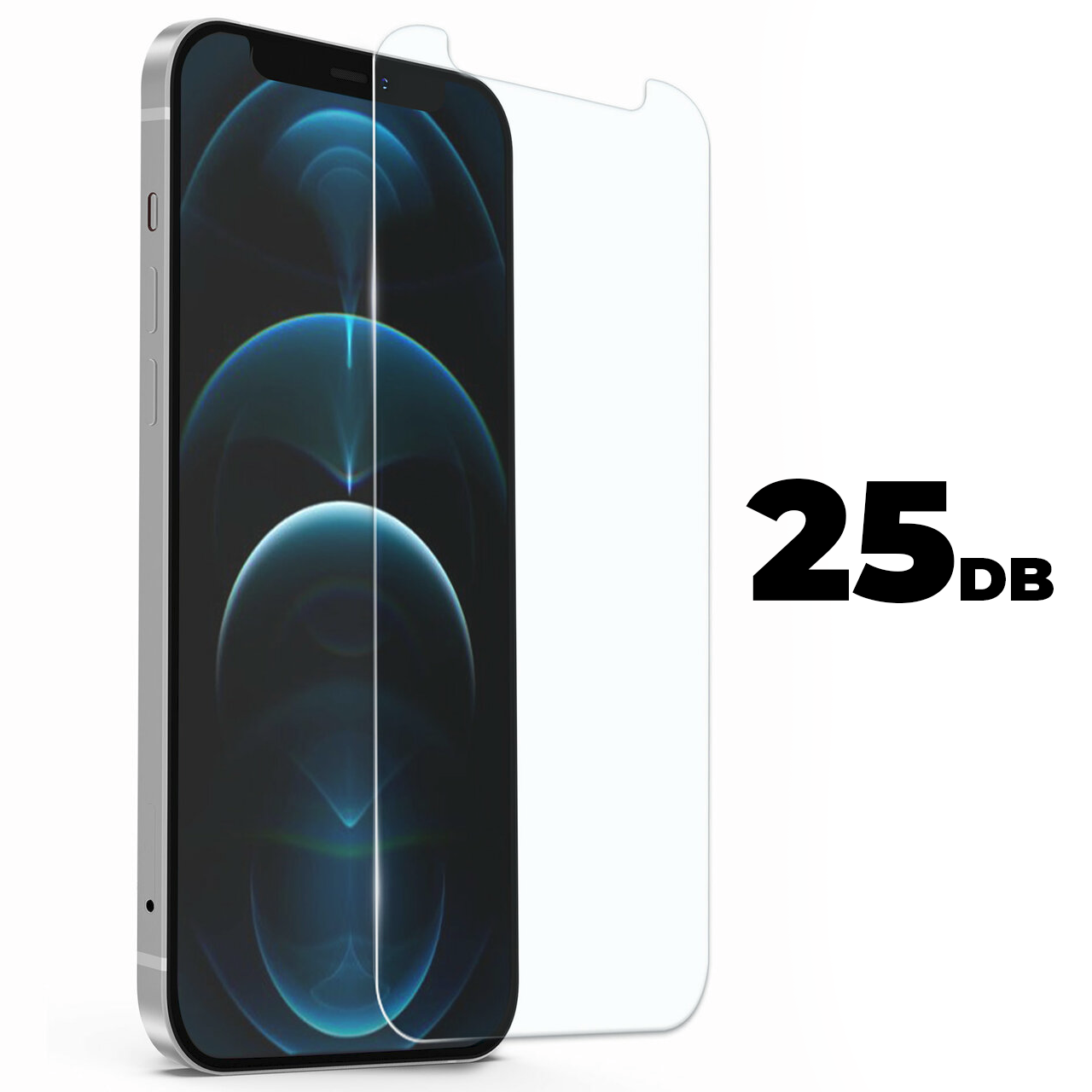 25db iPhone 12 Pro Max 9H 2.5D kijelzővédő üvegfólia