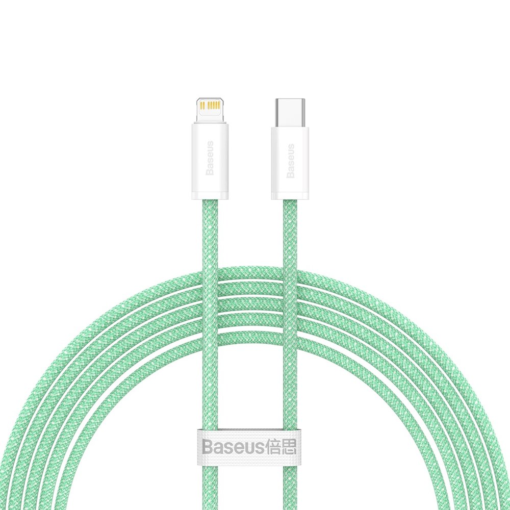 Baseus Dynmic Gyorstöltésre alkalmas USB Type-C - Lightning kábel PD 20W 2m zöld (CALD000106)