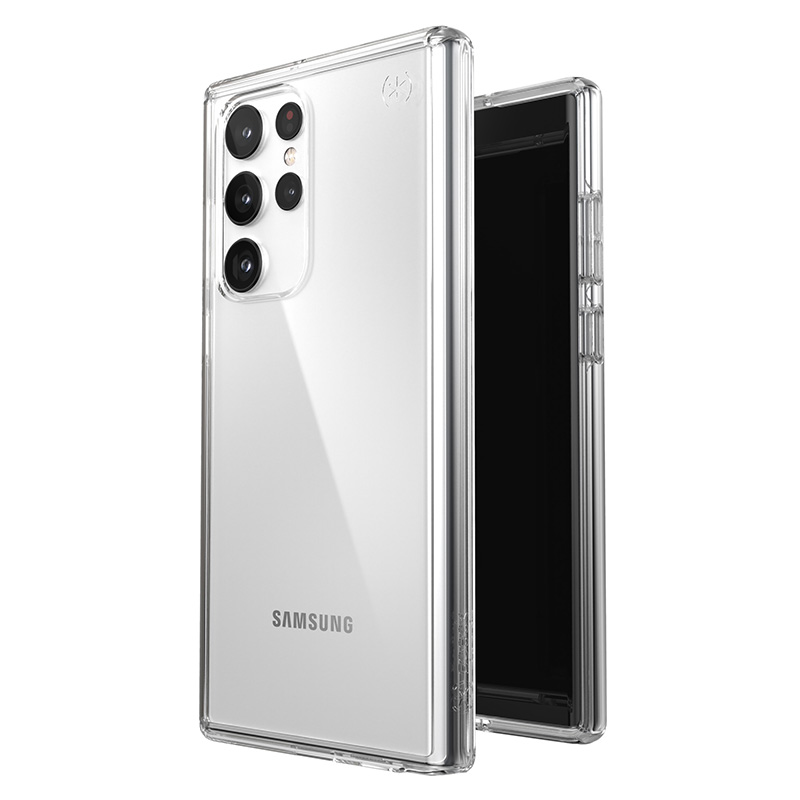 Samsung Galaxy S22 Ultra Speck Presidio Perfect-Clear tok Microban bevonattal áttetsző