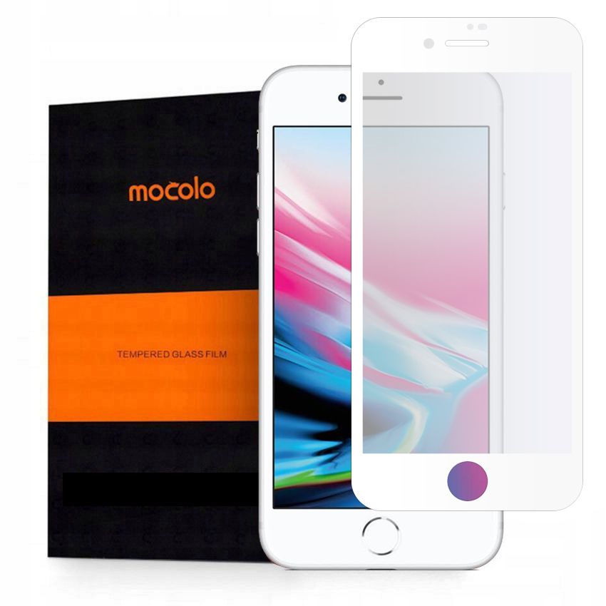 iPhone 7/8/SE 2020/SE 2022 Mocolo TG+ kijelzővédő 9H üvegfólia fehér