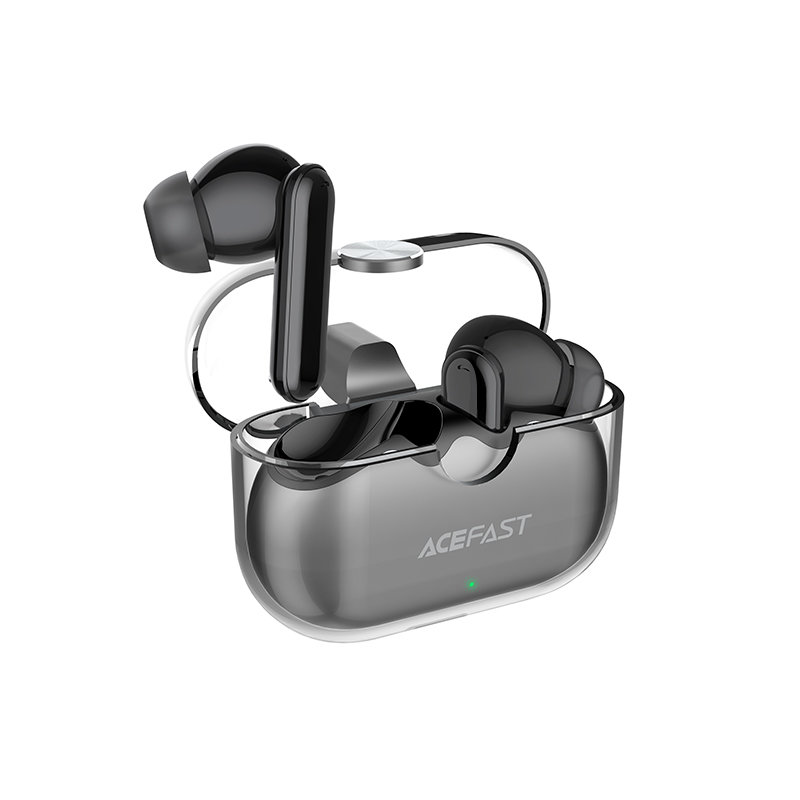 Acefast TWS Bluetooth 5.2 vezeték nélküli fülhallgató, cVc 8.0, aptX, vízálló IPX7 fekete