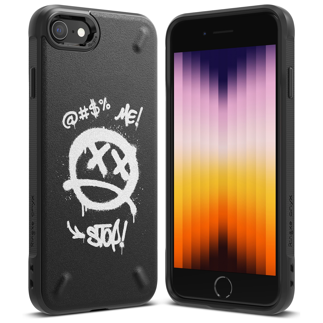 iPhone SE 2022 / SE 2020 / iPhone 8 / iPhone 7 Ringke Onyx Design tok fekete Graffiti