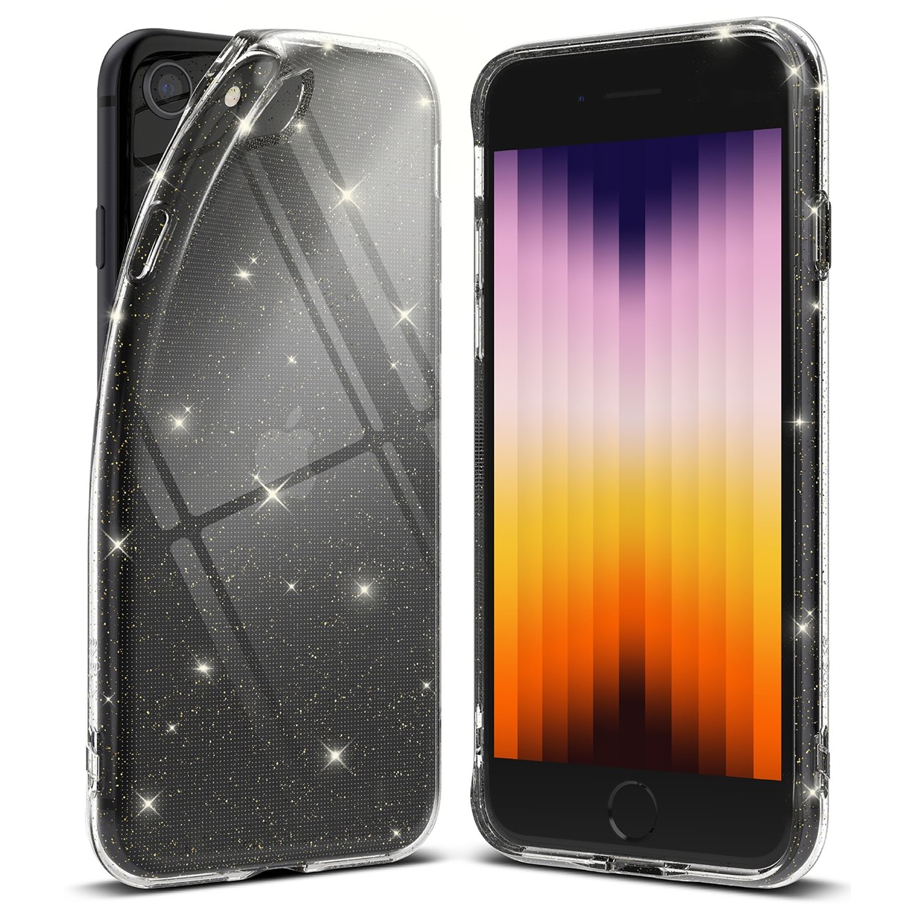 iPhone SE 2022 / SE 2020 / iPhone 8 / iPhone 7 Ringke Air ultravékony TPU gél tok flitteres átlátszó (A615E77)