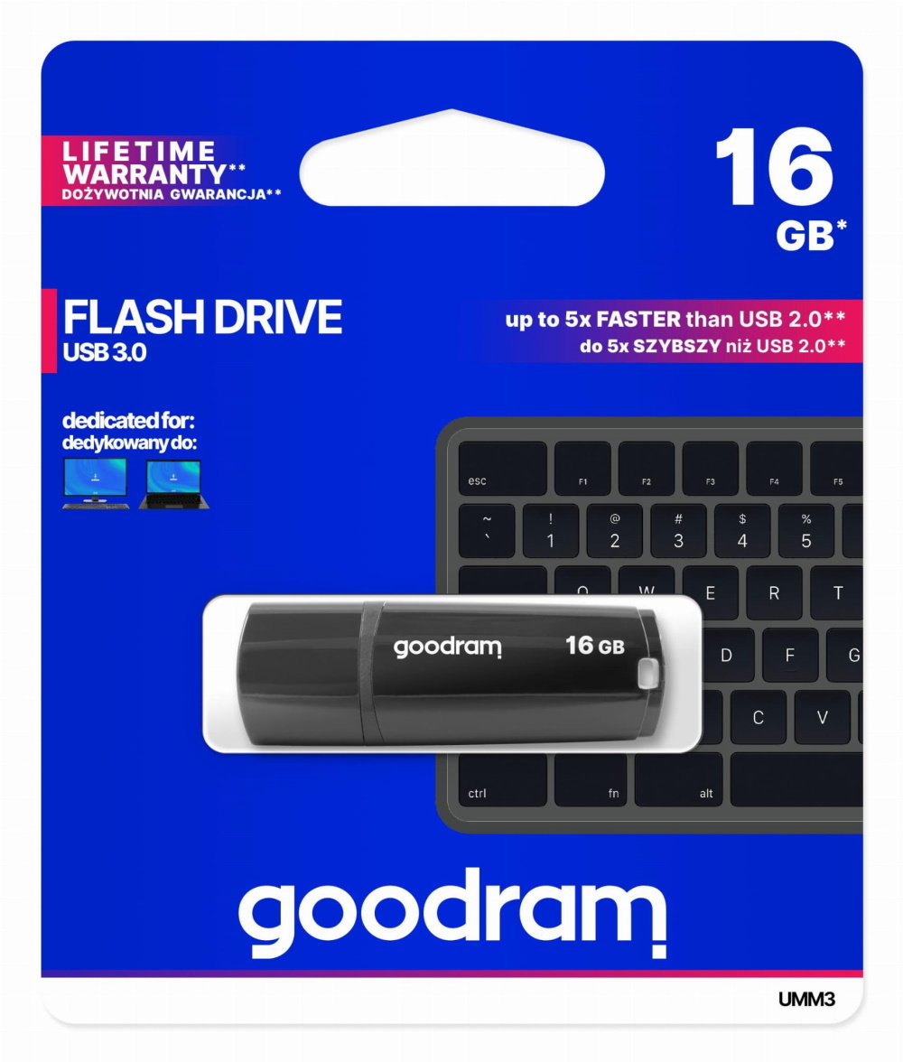 GoodRam pendrive 16 GB USB 3.0 UMM3 fekete