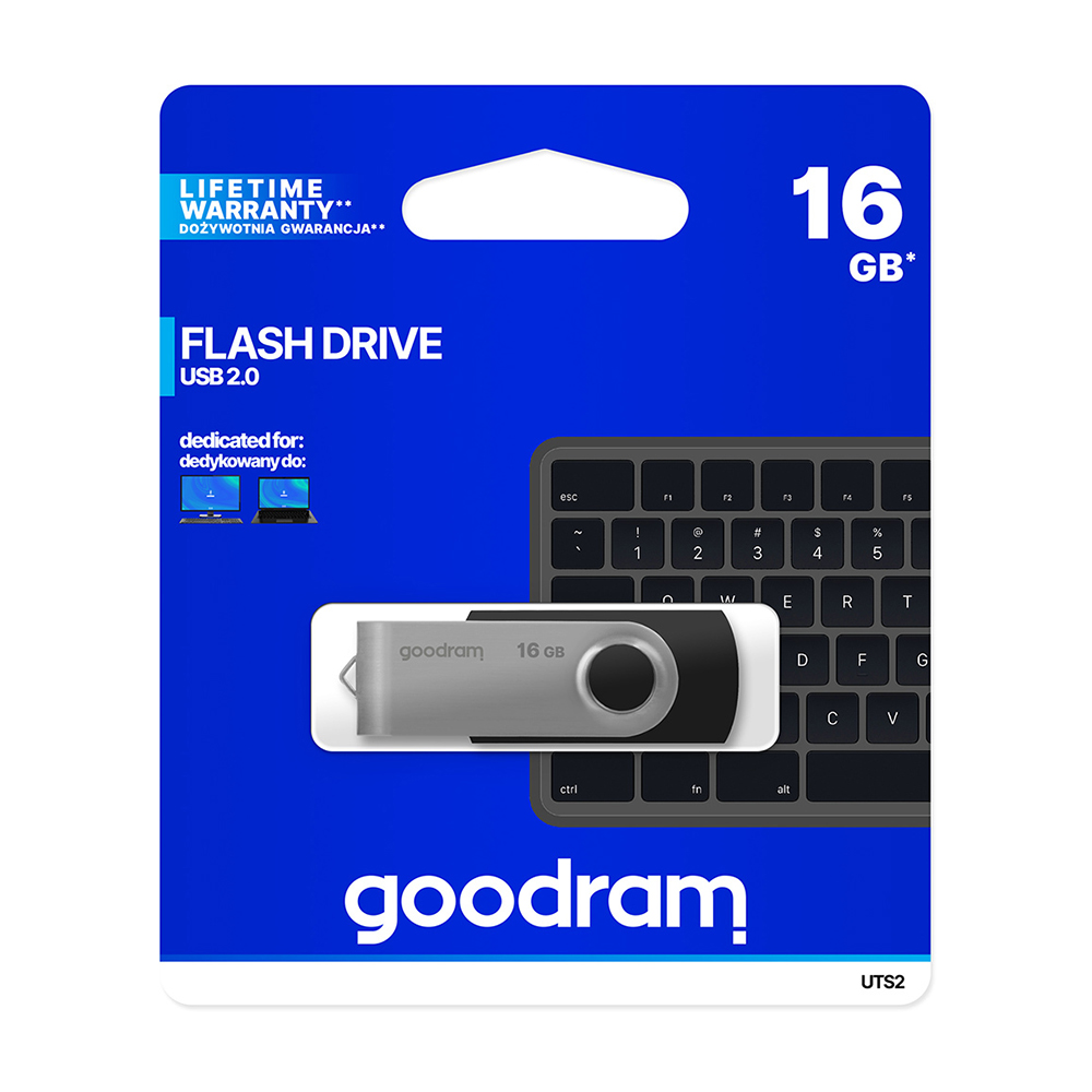 GoodRam pendrive 16 GB USB 2.0 Twister fekete