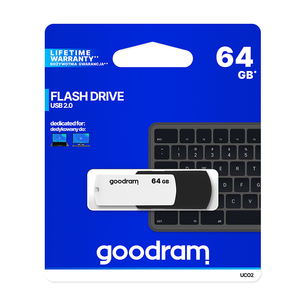 Goodram pendrive 64 GB USB 2.0 fekete-fehér