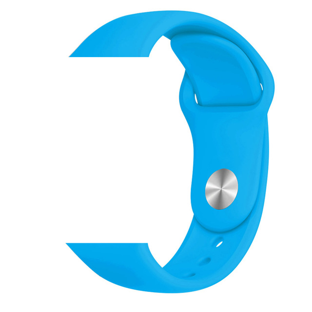Apple Watch 4/5/6/7/SE (38/40/41mm) szilikon óraszíj kék színű Alphajack