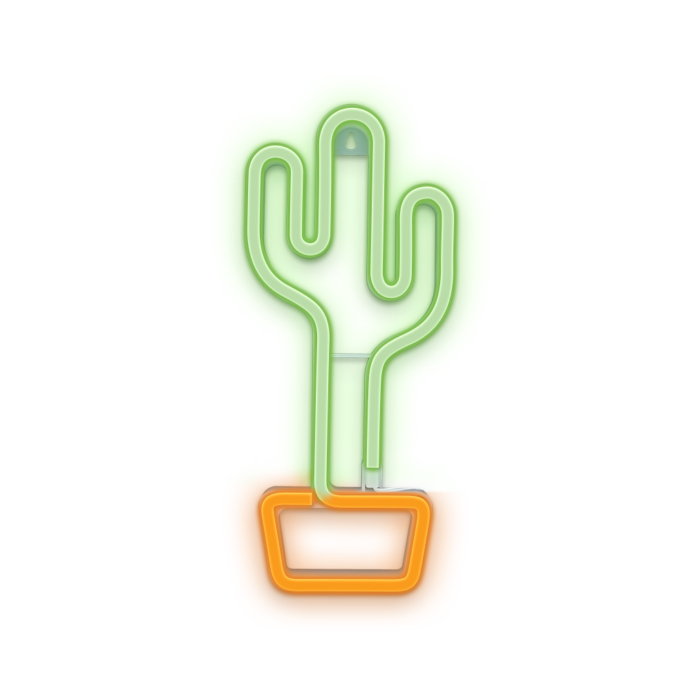 Forever Light Neon LED Kaktusz narancssárga zöld