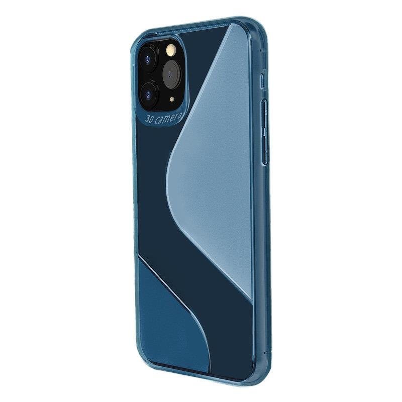 Huawei P40 Lite E S-Case flexibilis TPU tok átlátszó kék