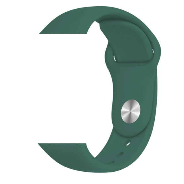 Apple Watch 4/5/6/7/8/SE (38/40/41mm) szilikon óraszíj olivazöld színű Alphajack