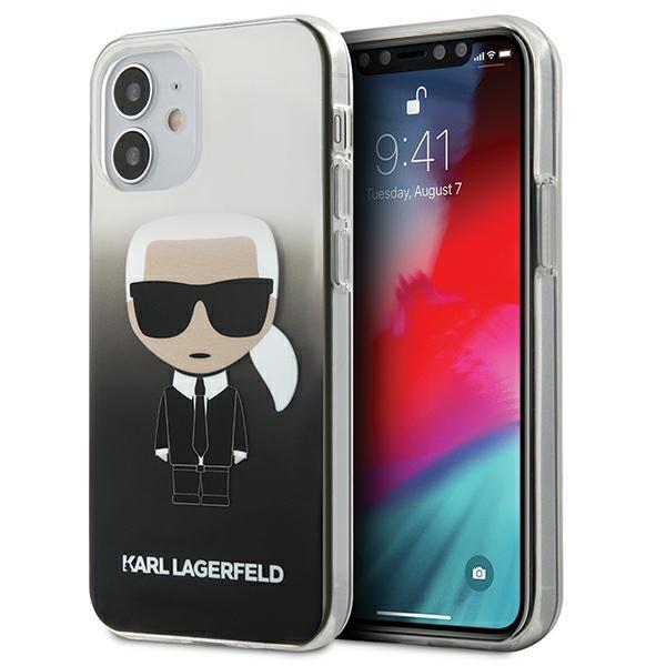 Karl Lagerfeld KLHCP12STRDFKBK Ikonik Karl Gradient tok iPhone 12 mini fekete