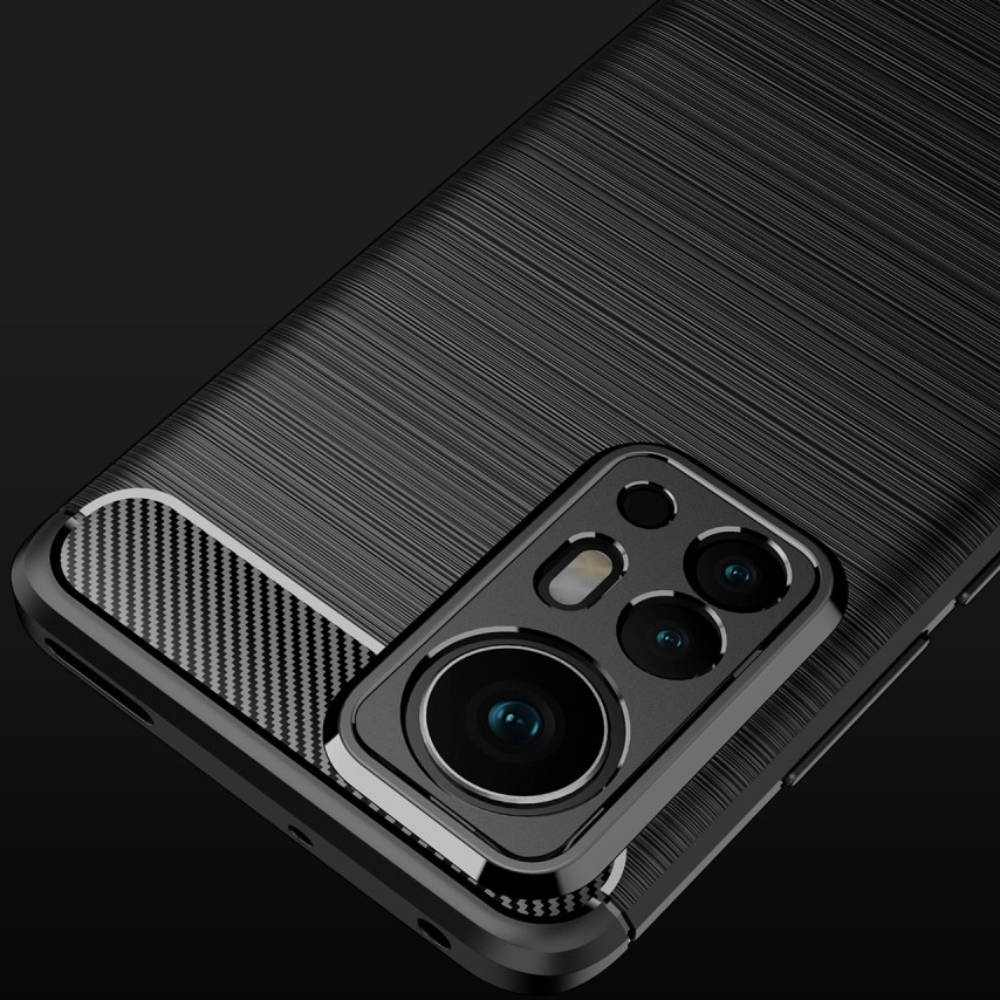 Xiaomi 12 Pro Tech-Protect carbon mintájú TPU tok fekete - 13