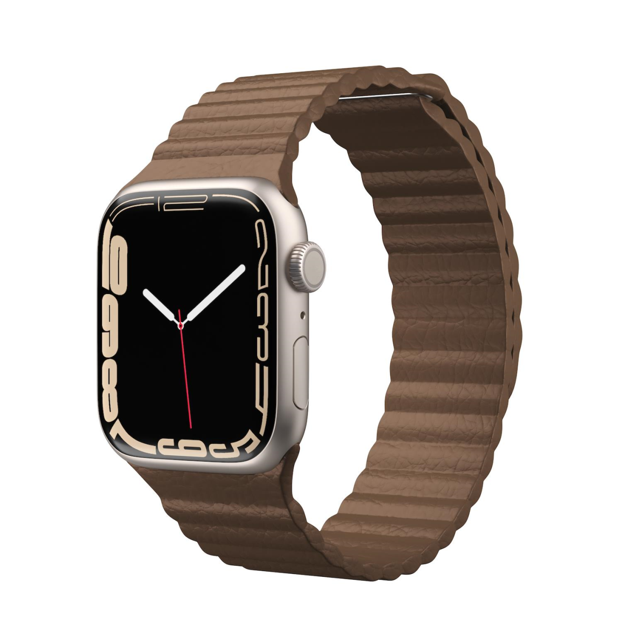 Apple Watch 4/5/6/7/SE (42/44/45mm) Next One bőr óraszíj barna (AW-4244-LTHR-BRN)