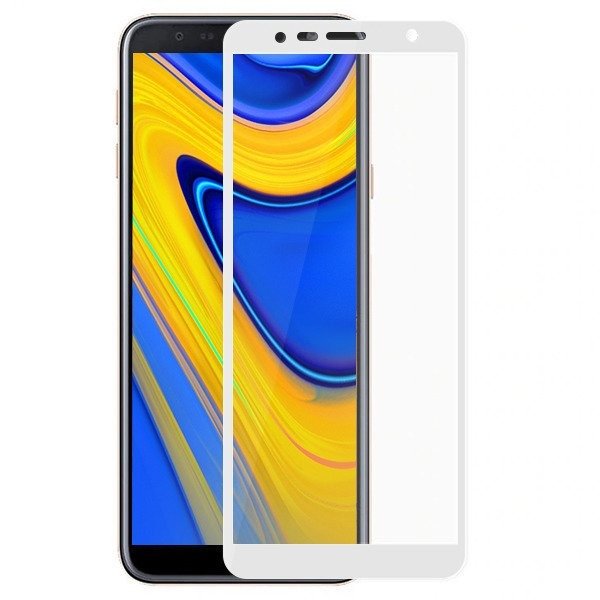Samsung Galaxy J6 Plus 2018 5D kijelzővédő üvegfólia fehér