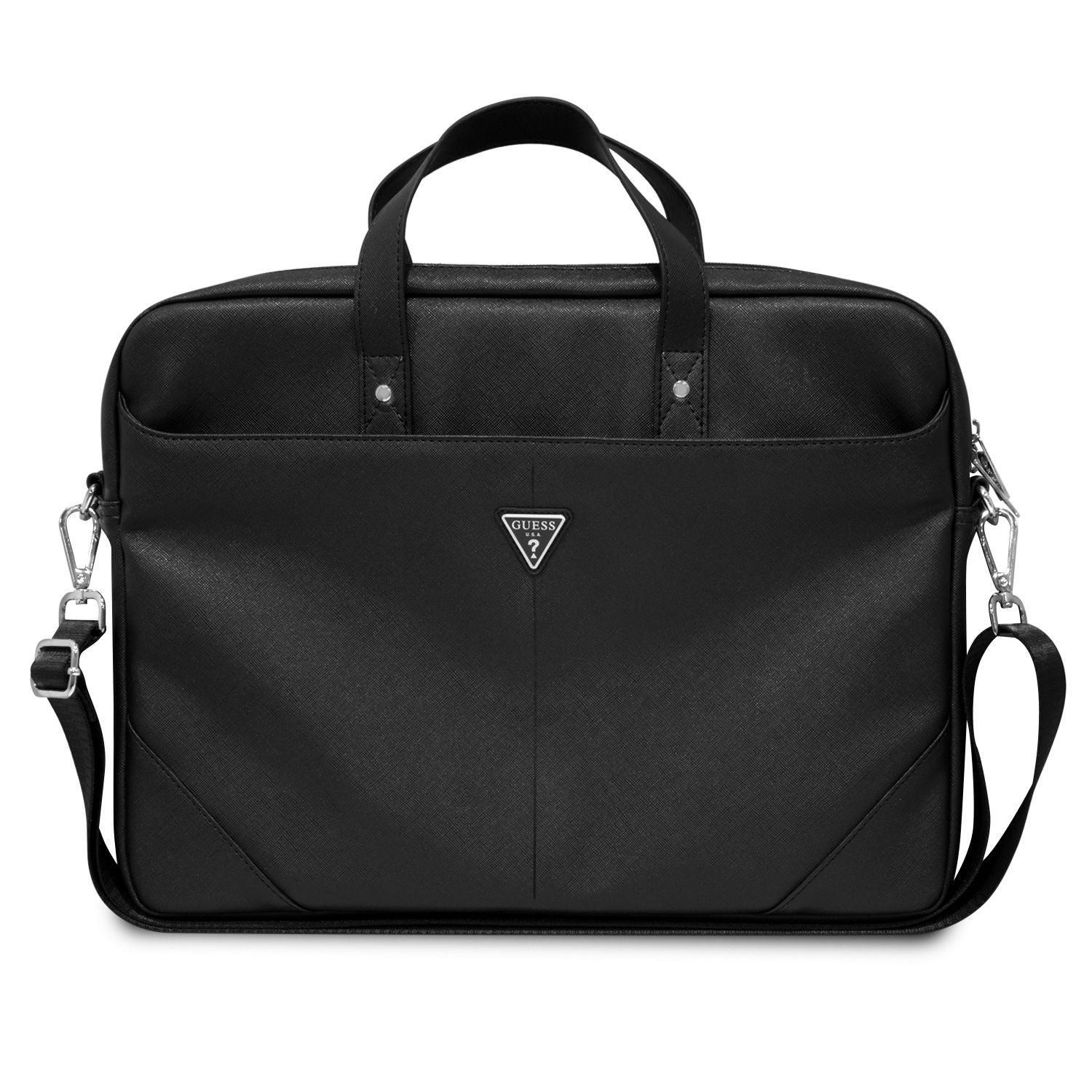 Guess Saffiano Triangle Logo 15/16'' laptop táska fekete (GUCB15PSATLK)