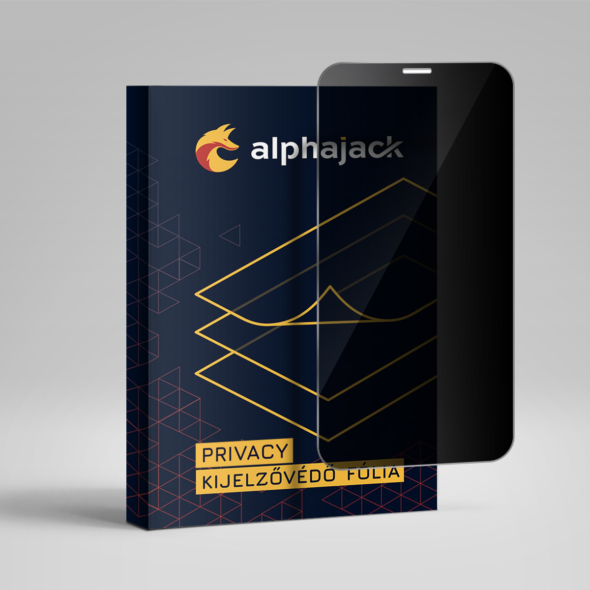 iPhone 14 Pro Privacy kijelzővédő üvegfólia Alphajack