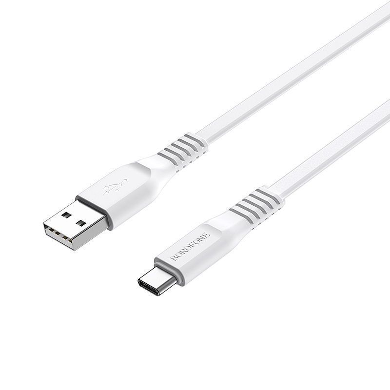 USB Type-C- Borofone BX23 Wide Power Kábel - 2,4A 1m fehér