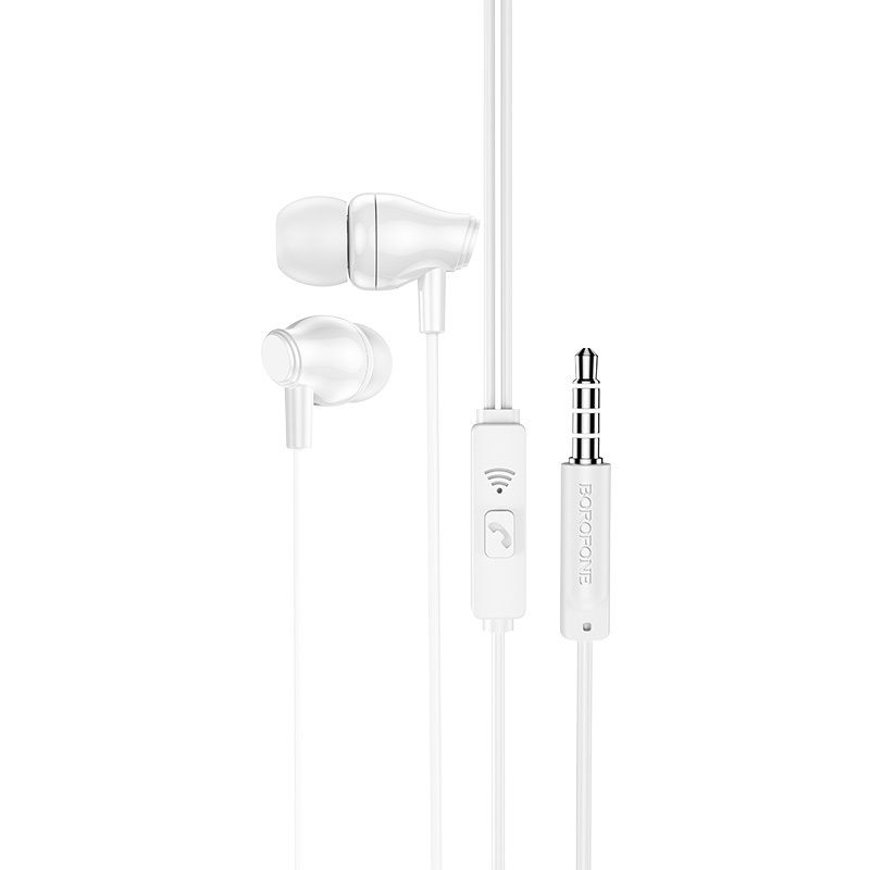 Borofone Fülhallgató Mikrofonnal BM61 Wanderer fehér 3.5mm jack