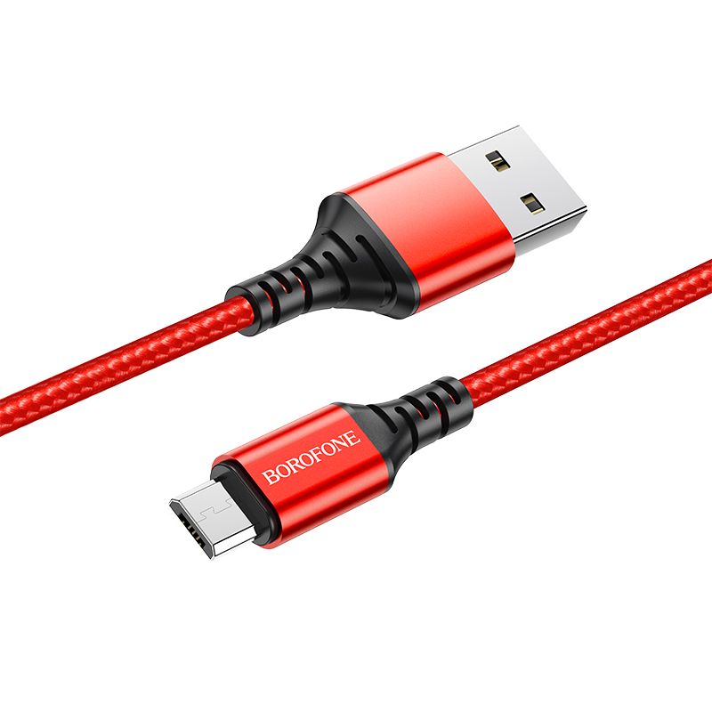 USB - Micro USB Kábel Borofone BX54 Ultra Bright 2,4A 1m piros