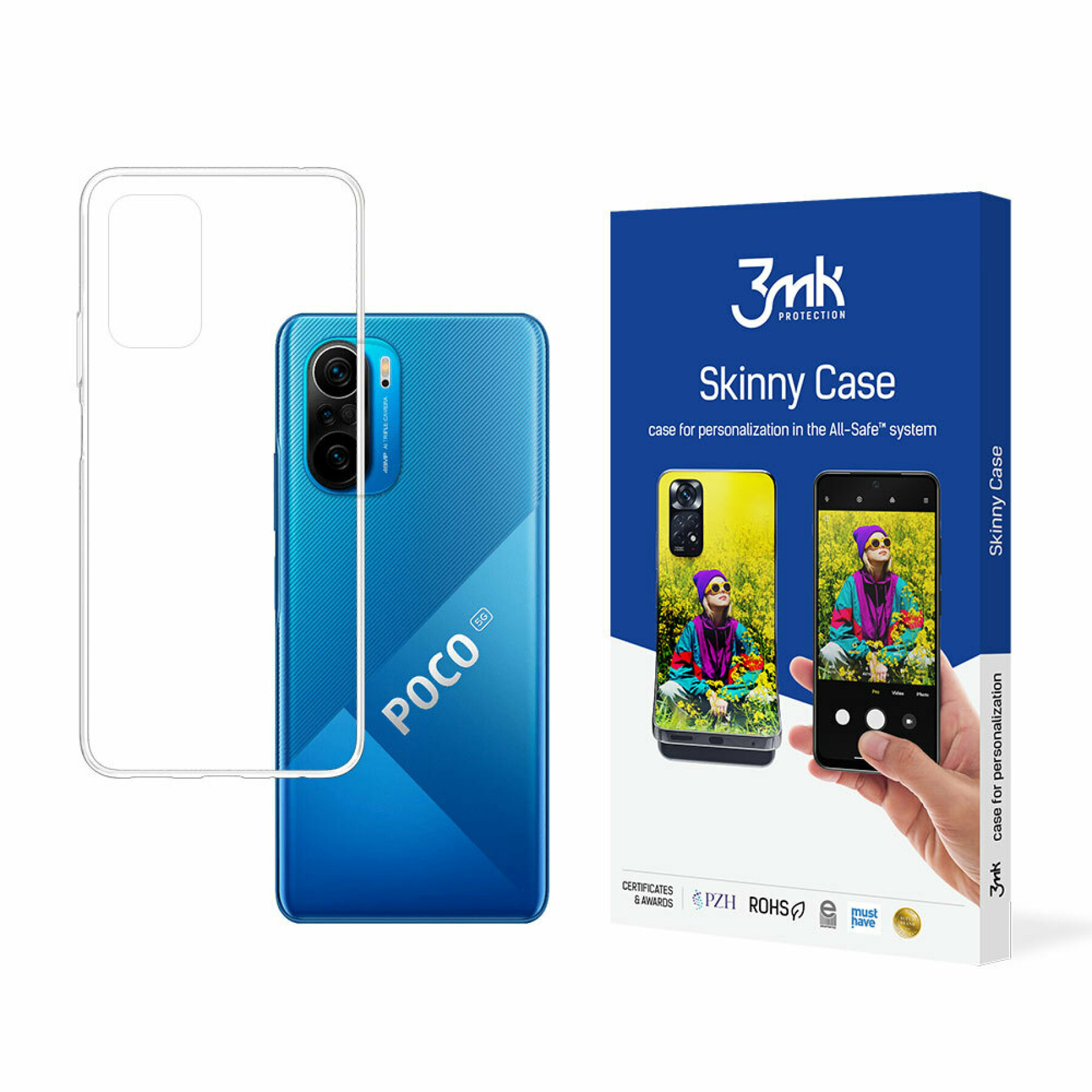 Xiaomi Poco F3 5G 3MK Skinny tok átlátszó